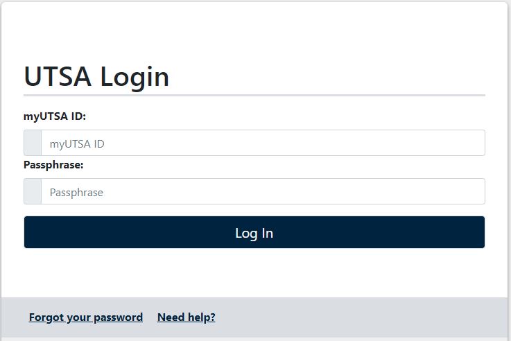 Login to the UTSA BlackboardÂ
